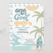 ワンダデクールレトロサーフ1st誕生日パーティー 招待状 (正面/裏面)