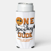 ワンダデ不気味バスケットボールボーイズ素晴らしい子供の誕生日 スリム缶クーラー (Seltzer裏面)