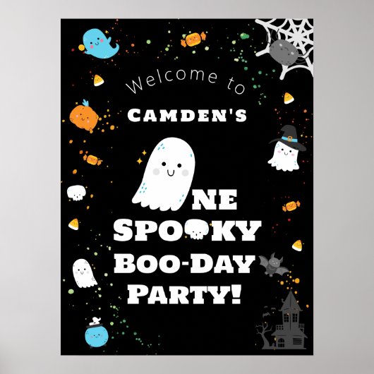 ワンダデ不気味ファースト誕生日ウェルカムサイン ポスター (正面)