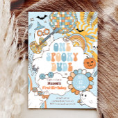 ワンダデ不気味レトロハロウィンファースト誕生日 招待状