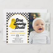 ワンダドグ不気味ロヴィ幽霊ファースト誕生日 招待状 (正面)