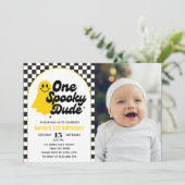 ワンダドグ不気味ロヴィ幽霊ファースト誕生日 招待状 (スタンド正面)