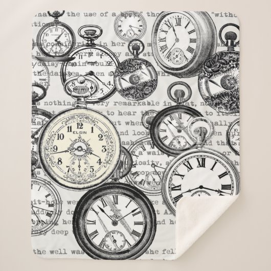 ワンダビクトリアンランドの懐中時計のアリス シェルパブランケット (正面)