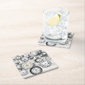 ワンダビクトリアンランドの懐中時計のアリス スクエアペーパーコースター (インサイチュ)