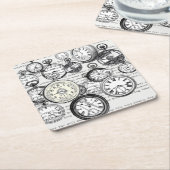 ワンダビクトリアンランドの懐中時計のアリス スクエアペーパーコースター (アングル)