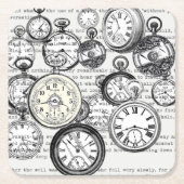 ワンダビクトリアンランドの懐中時計のアリス スクエアペーパーコースター (正面)