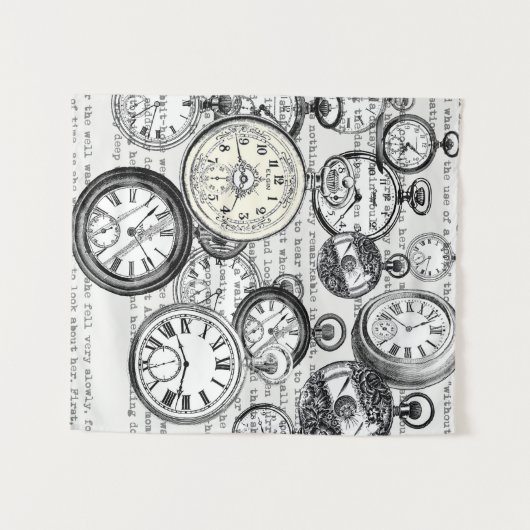 ワンダビクトリアンランドの懐中時計のアリス タペストリー (正面(横))