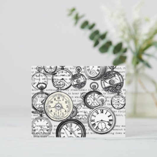 ワンダビクトリアンランドの懐中時計のアリス ポストカード (スタンド正面)