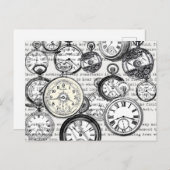 ワンダビクトリアンランドの懐中時計のアリス ポストカード (正面/裏面)