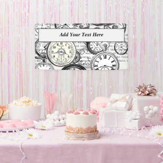 ワンダビクトリアンランドの懐中時計のアリス 横断幕 (パーティー)