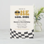 ワンダフルなデュードの誕生日招待状 • ハッピーデュード 招待状 (スタンド正面)