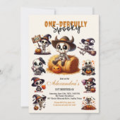 ワンダフルにスパイシーなウェスタンハロウィーンのファーストバースデー 招待状 (正面)