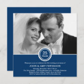 ワンダフルイヤーズ アニバーサリー インビテーション（ネイビー） 招待状 (正面/裏面)