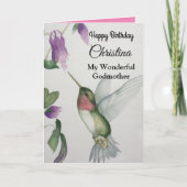 ワンダフルゴッドマザーハッピーバースデーハチドリ カード (正面)