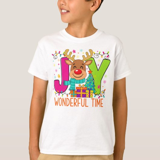 "ワンダフルタイムトナカイTシャツ" Tシャツ (正面)