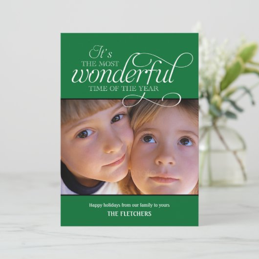 ワンダフルタイムホリデーフォトカード シーズンカード (スタンド正面)