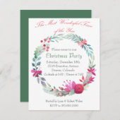 ワンダフルタイムリースクリスマスパーティの招待状 招待状 (正面/裏面)