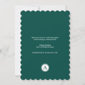 ワンダフルタイム企業のホリデー サンキューカード (裏面)