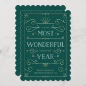 ワンダフルタイム企業のホリデー サンキューカード (正面/裏面)