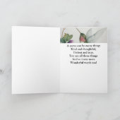 ワンダフルナースサンキューハミングバードガーデン カード (内部)