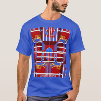 ワンダフルミュージック ブルーサマーバイブ ジオメトリック ロマンティック Tシャツ