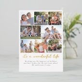 ワンダフルライフ フォトコラージュ クリスマス 箔シーズンカード (立ち正面)