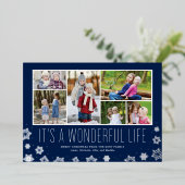 ワンダフルライフ マルチフォト ホリデーカード 箔シーズンカード (立ち正面)