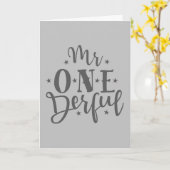 ワンダフル君 1歳の誕生日 カード (黄色い花)