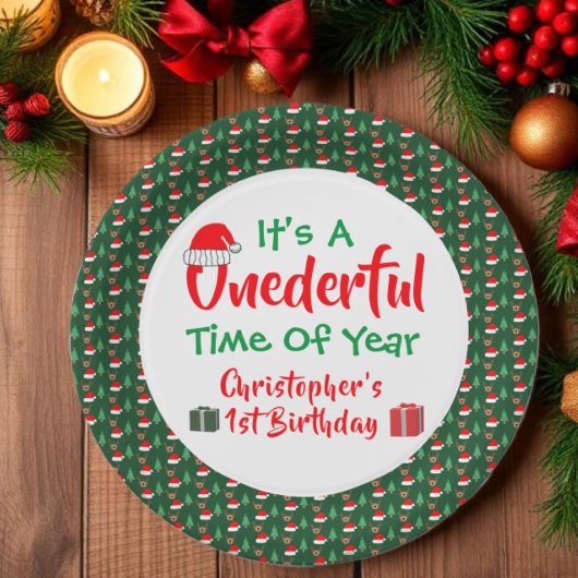 ワンダフル1歳の誕生日 ペーパープレート