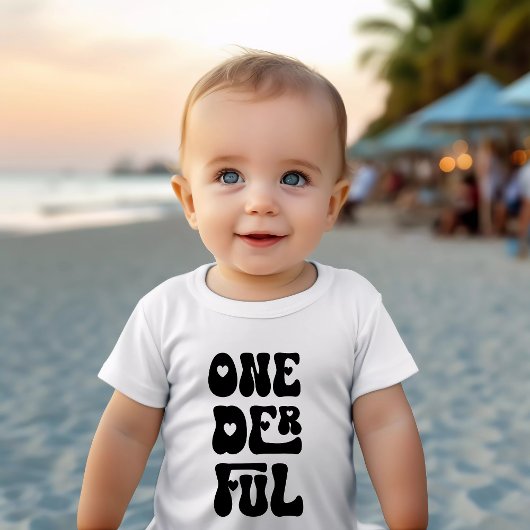 ワンダフル | 1歳の誕生日 一歳 ベビーTシャツ
