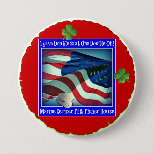 ワンダブルオーセントパトリックの日の資金調達者 缶バッジ (正面)