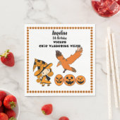 ワンダリングウィッチレイヴンハロウィーンパンプキンス誕生日 スタンダードランチョンナプキン (インサイチュ)