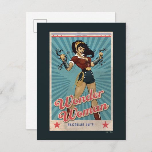 ワンダーウーマン アマゾニアンズ ユナイト ビンテージ ポスター ポストカード (正面/裏面)