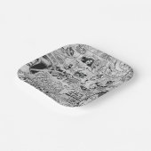 ワンダーウーマン ビンテージコミックパターン ペーパープレート (傾斜あり)