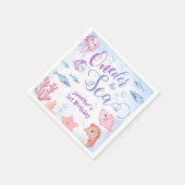 ワンダーザシーガールズ1st誕生日かわいい海 スタンダードカクテルナプキン (角)