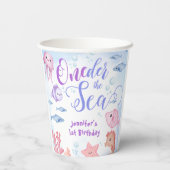 ワンダーザシーガールズ1st誕生日かわいい海 紙コップ (裏面)