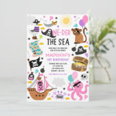 ワンダーザシーガールピンクパイレーツ1st誕生日パーティー 招待状 (スタンド正面)