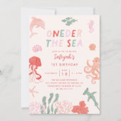 ワンダーザシーガール1st誕生日パーティー 招待状 (正面)