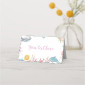 ワンダーザシーパステル誕生日フード座席表 プレイスカード (正面)