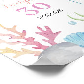 ワンダーザシーパステル誕生日マイルストーンサイン ポスター (角)