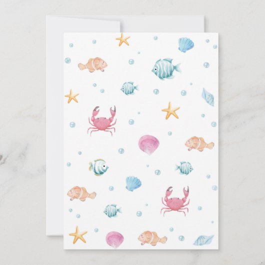 ワンダーザシーパステル誕生日招待状 招待状 (裏面)