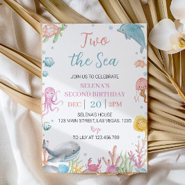 ワンダーザシーパステル2nd誕生日招待状 招待状