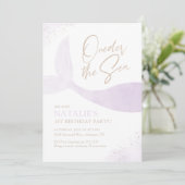 ワンダーザシーパープルマーメイドガールバースデーパーティー 招待状 (スタンド正面)