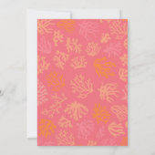 ワンダーザシーファースト誕生日ピンク招待状 招待状 (裏面)