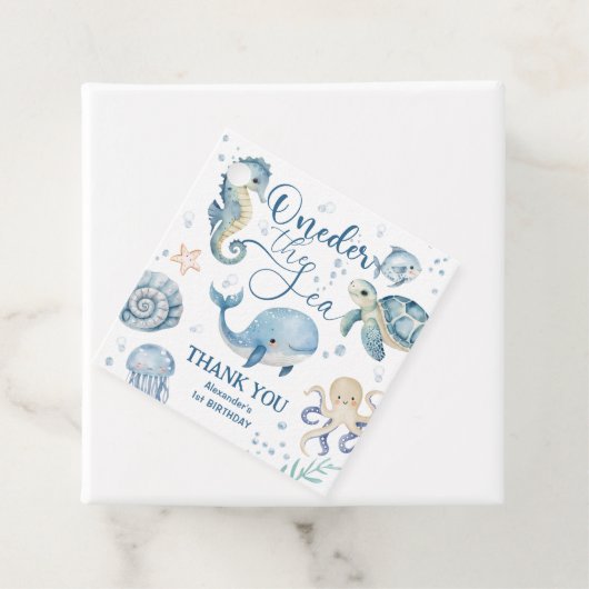 ワンダーザシーボーイ1st誕生日かわいいブルー海 フェイバータグ (インサイチュ)