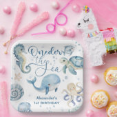 ワンダーザシーボーイ1st誕生日かわいいブルー海 ペーパープレート (パーティー)