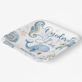 ワンダーザシーボーイ1st誕生日かわいいブルー海 ペーパープレート (傾斜あり)