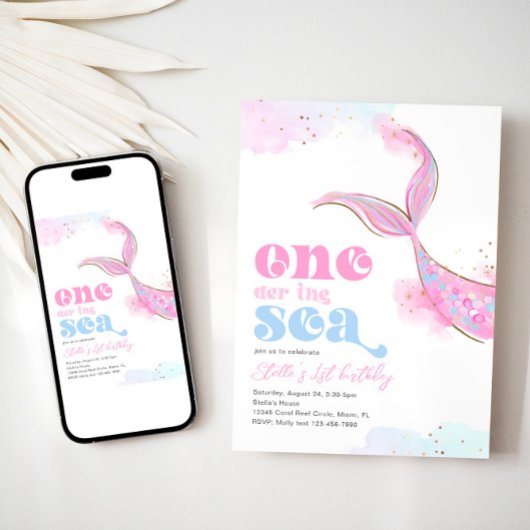 ワンダーザシーマーメイドテール招待状 招待状