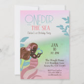 ワンダーザシーマーメイドファースト誕生日 招待状 (正面)