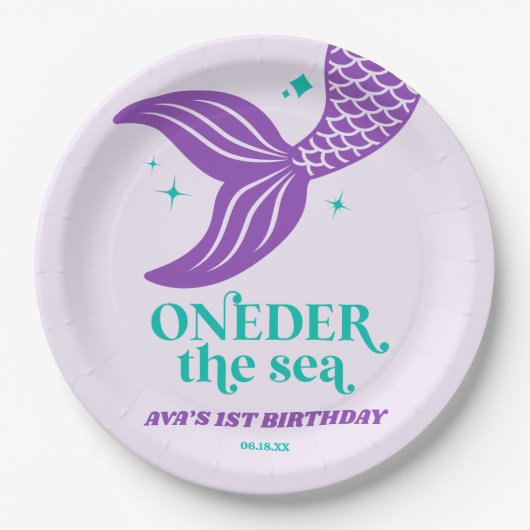 ワンダーザシーマーメイド第1回生誕祭パーティー ペーパープレート (正面)